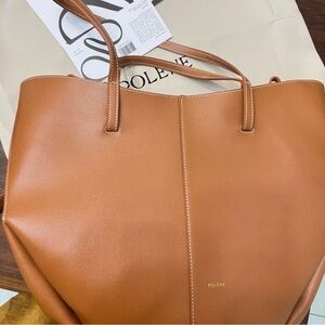 Polene Caramel Leather Tote